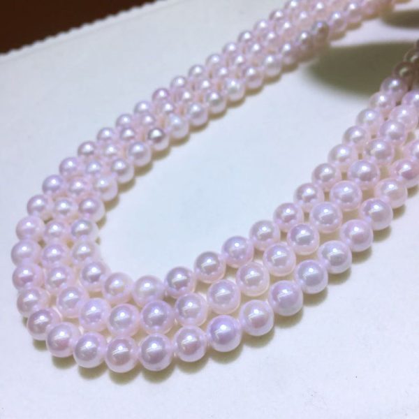 16 inches AA+ 3-4mm Natural Round White Sea Water Akoya Pearls Loose Strand