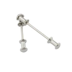 Wholesale White Gold Filled Pin Post Bracelet Plug Kit for Rubber Silicone Band