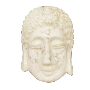 33x51mm Natural White Turquoise Large Hand Carved Buddha Head Charm
