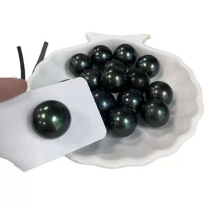 Wholesale 13-17mm AA+ Black Large Round Loose Edison Pearl