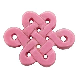 Wholesale 7x28X36mm Pink Turquoise Chinese Knot Natural Turquoise Charm