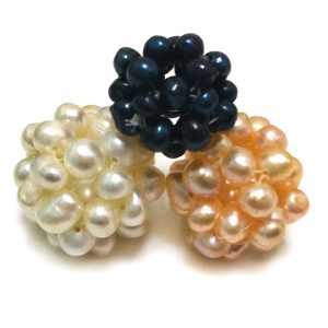 Wholesale Diameter 17-18mm Natural 4-5mm Pearls Braided Jewelry Ball