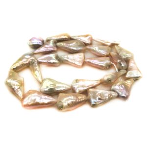 16 inches 11x17mm Natural Lavender Triangular Baroque Pearls Loose Strand