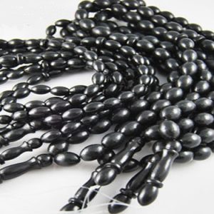 18 inches 10-15 mm Black Coral Prayer Beaded Necklace