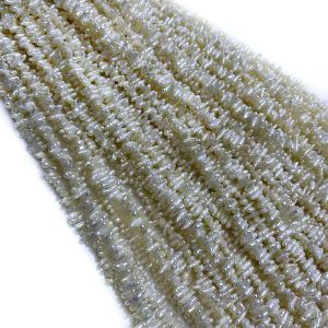 16 inches 3-4mm Natural White Seed Keshi Pearls Loose Strand