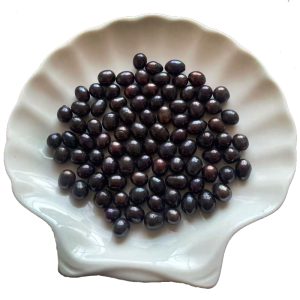 Wholesale 10-11mm Half Hole Black Natural Rain Drop Loose Pearl