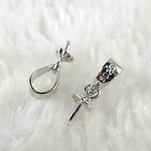 Wholesale 925 Sterling Silver Seed Shape Pendent Bail