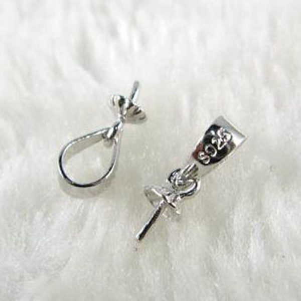 Wholesale 925 Sterling Silver Seed Shape Pendent Bail
