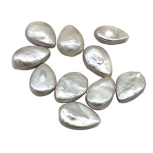 Wholesale 7x11x17mm White Flat Seed Shaped Loose Pearls