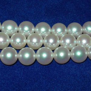 16 inches AA+ 6-7mm Natural Round White Akoya Pearls Loose Strand