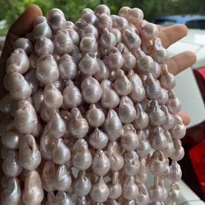 Wholesale 16 inches 18-25mm Light Pink Fireball Baroque Pearls Loose Strand