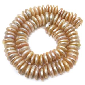 16 inches 12-13mm Center-Drilled Natural Pink Coin Pearls Loose Strand