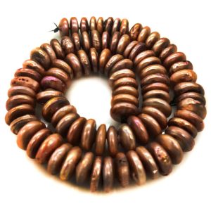 16 inches 12-13mm AA Center Drilled Coffee Coin Pearls Loose Strand