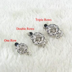 Wholesale 9-11mm Rose Flower Shaped 925 Sterling Silver Clasp