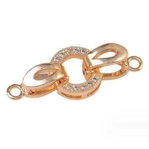 Wholesale 10x25mm Single Row Gold Filled Folded Jewelry Clasp