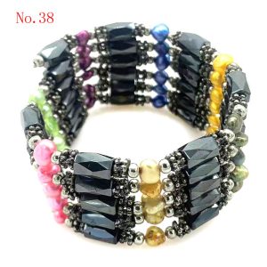 36 inches Natural Multicolor Baroque Pearl Multifunctional Magnetic Bracelet
