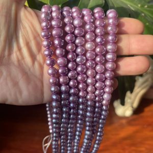 16 inches 8-9mm Light Purple Natural Potato Pearls Loose Strand