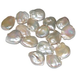 Wholesale 20-30mm Natural White Loose Flat Baroque Pearl