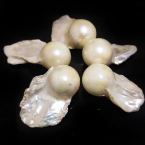 20-40mm Natural White Large Fireball Flame Loose Baroque Pearl