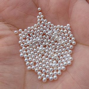 Wholesale 1-6mm White Round Fresh Water Loose Pearls