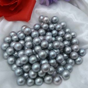 Wholesale AA+ High Luster 9-10mm Silver Round Loose Pearl
