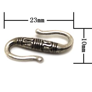 Wholesale 10x23mm S Hook Shaped Ancient Necklace Clasp