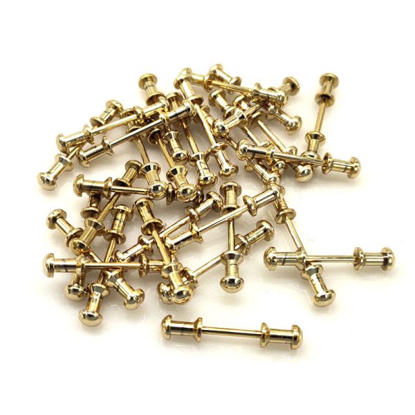 Wholesale Yellow Gold Filled Pin Post Bracelet Plug Kit for Rubber Silicone Band