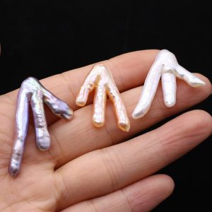 Wholesale AA+ 20-40mm Natural Claw Shaped Baroque Loose Biwa Pearl