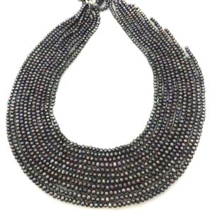16 inches 4-5mm Black Natural Potato Pearls Loose Strand