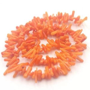16 inches 4-7mm Salmon Natural Bamboo Coral Chip Beads Loose Strand