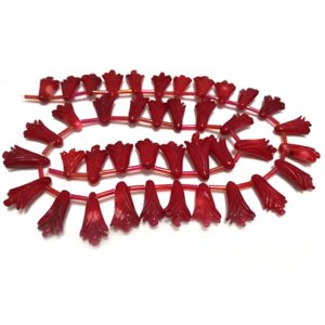 16 inches 3x10x20mm Red Shoot Carved Natural Coral Beads Loose Strand