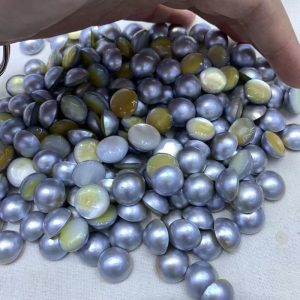 Wholesale 12-19mm Natural Silver Gray Tahiti Sea Water Mabe Pearl