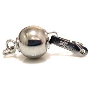 Wholesale 8mm 14K White Gold Filled Round Smooth Jewelry Clasp