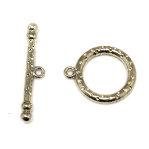 Wholesale 20x30mm Dotted Sterling Silver Toggle Jewelry Clasp