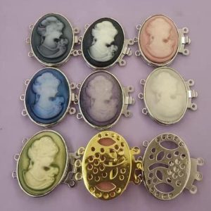 Wholesale Triple Rows 25x30mm Beauty Head Jewelry Clasp
