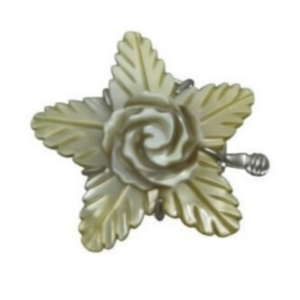 Wholesale 35mm Single Row Black Star Flower Shaped Shell Jewelry Clasp