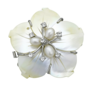 Wholesale 50mm Triple Rows Natural Pearl Flower Shell Jewelry Clasp