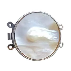 Wholesale 30mm Triple Rows Round Shell with Pearl Jewelry Clasp