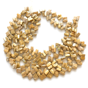 16 inches 13-18mm Champagne Natural Double Rectangle Pearls Loose Strand